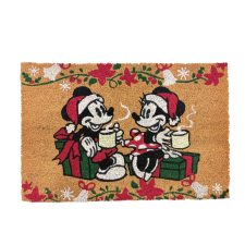 Disney Karácsonyi dekor Disney Mickey és Minnie lábtörlő 60 cm többszínű karácsonyi dekoráció