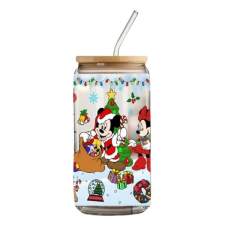  Disney karácsonyi üvegpohár Mickey és Minnie mintával 470ml LL565881 bögrék, csészék
