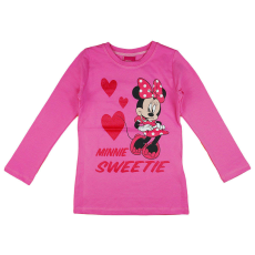 Disney lány Hosszú ujjú Póló - Minnie Mouse #rózsaszín - 134-es méret