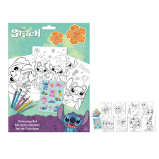 Disney Lilo és Stitch, A csillagkutya színező szett matricával matrica