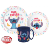 Disney Lilo és Stitch étkészlet, micro műanyag szett 350 ml-es bögrével