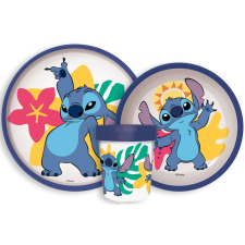 Disney Lilo és Stitch Palms csúszásmentes étkészlet, micro műanyag szett babaétkészlet