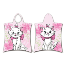 Disney Marie Pink Flower strand törölköző poncsó 50x115cm babatörülköző, kifogó