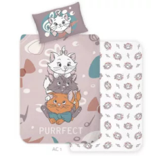 Disney Marie Purrfect gyerek, ovis ágyneműhuzat 100×135 cm, 40×60 cm babaágynemű, babapléd
