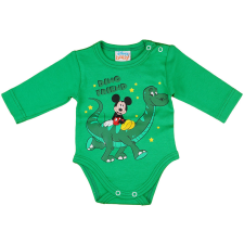 Disney Mickey dinós hosszú ujjú baba body zöld kombidressz, body