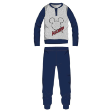 Disney Mickey egér férfi vékony pamut pizsama - jersey pizsama - világosszürke-sötétkék - L