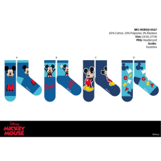 Disney Mickey egér gyerek pamut normál zokni - 4 pár/csomag - 27-30