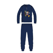 Disney Mickey egér téli pamut gyerek pizsama - interlock pizsama - sötétkék - 104 gyerek hálóing, pizsama
