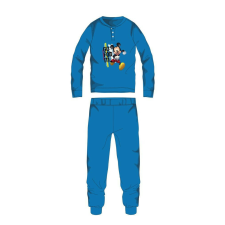 Disney Mickey egér téli pamut gyerek pizsama - interlock pizsama - világoskék - 104 gyerek hálóing, pizsama