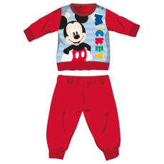  Disney Mickey egér téli vastag baba pizsama - pamut flanel pizsama - piros - 86