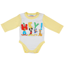 Disney Mickey és barátai hosszú ujjú baba body sárga kombidressz, body