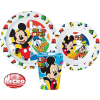 Disney Mickey étkészlet, micro műanyag szett 260 ml-es pohárral