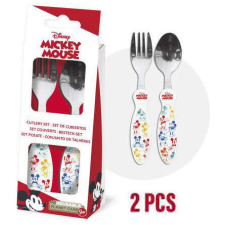 Disney Mickey Fun-Tastic fém evőeszköz készlet - 2 darabos babaétkészlet