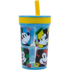 Disney Mickey Fun-Tastic szilikon szívószálas pohár 420 ml babaétkészlet