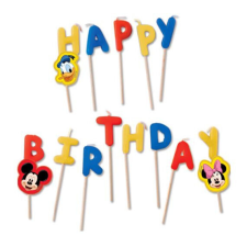 Disney Mickey Rock the House Happy Birthday gyertya party kellék
