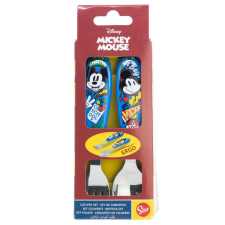 Disney Mickey True Champions fém ergo evőeszköz készlet - 2 darabos babaétkészlet