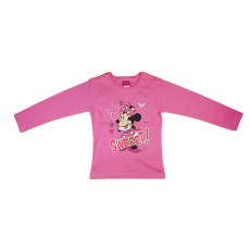  Disney Minnie csillámos hosszú ujjú kislány póló - 122-es méret, pink