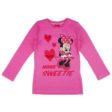 Disney Minnie csillámos, szíves hosszú ujjú lányka póló babapóló, ing