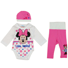 Disney Minnie Egér Baba Szett - 3 részes - &quot;Szeretnek&quot; gyerek ruha szett