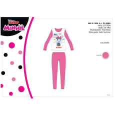 Disney Minnie egér gyerek jersey pizsama - pamut pizsama -rózsaszín