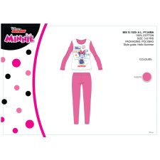 Disney Minnie egér gyerek jersey pizsama - pamut pizsama -rózsaszín - 116 gyerek hálóing, pizsama