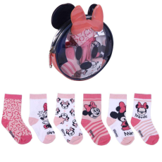 Disney Minnie egér mintás zokni szett/5db Díszcsomagolásban 6-9 hó