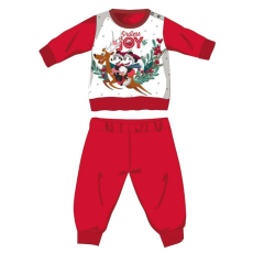  Disney Minnie egér téli vastag karácsonyi baba pizsama - pamut flanel pizsama - piros - 98