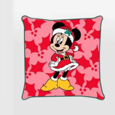 Disney Minnie Holly Karácsony párnahuzat 40x40 cm Velúr lakástextília