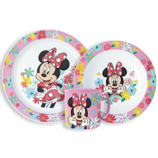 Disney Minnie Spring étkészlet, micro műanyag szett bögrével 265 ml babaétkészlet