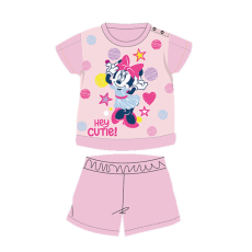 Disney Nyári rövid ujjú pamut baba pizsama - Disney Minnie egér - csillagos - világosrózsaszín - 86