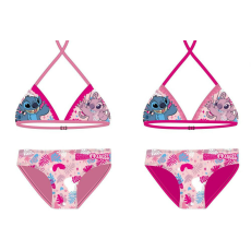 Disney Stitch kétrészes fürdőruha kislányoknak - bikini háromszög felsőrésszel - rózsaszín - 110