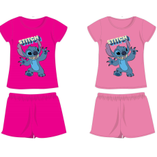  Disney Stitch pamut nyári együttes - póló-rövidnadrág szett - rózsaszín - 140