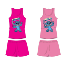 Disney Stitch pamut nyári együttes - trikó-rövidnadrág szett - pink - 104