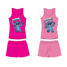 Disney Stitch pamut nyári együttes - trikó-rövidnadrág szett - rózsaszín - 104 gyerek ruha szett