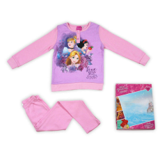 Disney Téli pamut gyerek pizsama - Disney Hercegnők - világosrózsaszín - 104