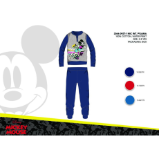 Disney Téli pamut interlock gyerek pizsama - Disney Mickey egér - sötétkék - 104