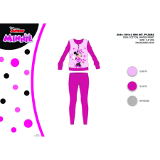 Disney Téli pamut interlock gyerek pizsama - Disney Minnie egér - pink - 140 gyerek hálóing, pizsama