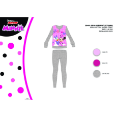 Disney Téli pamut interlock gyerek pizsama - Disney Minnie egér - szürke - 140