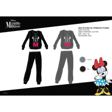 Disney Téli pamut interlock női pizsama - Disney Minnie egér - szürke - M hálóing, pizsama