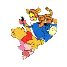 Disney textil tetra pelenka 70*70cm - Micimackó & barátai mosható pelenka