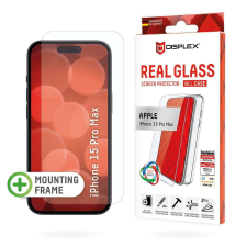 Displex Fólia iPhone 16-hoz - Displex Real Glass + tok - átlátszó mobiltelefon kellék