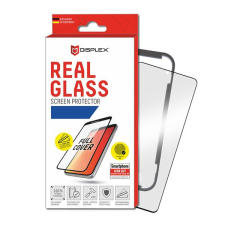 Displex képernyővédő üveg (3D full cover, íves, tok barát, karcálló, 10H) FEKETE [Apple iPhone 12 mini] tok és táska