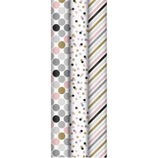 Díszcsomagoló tekercses Clairefontaine 70x200 cm 57g általános, basic, 3 minta mintás csomagolópapír