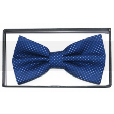  Díszdobozos mintás csokornyakkendő - Sötétkék pöttyös ajándéktárgy