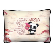 Díszpárna, a legszebb érzés, panda maci ajándéktárgy