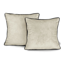 Díszpárnahuzat VELVET szín krémszínű stílus glamour bársony 45x45 ameliahome lakástextília