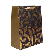  Dísztasak matt 18x23 cm arany tollak ajándéktasak