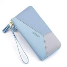  Divatos női pénztárca (19,5x9,5 cm), kék pénztárca