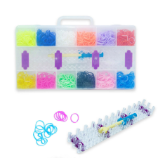 DIY Gumikarkötő készítő szett gyerekeknek, szövő eszközzel kreatív és készségfejlesztő
