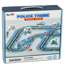  DIY Rendőrségi autó pálya puzzle 47 db autópálya és játékautó